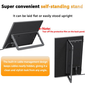 MAFNKOU built-in stand and speakers support comfortable viewing and audio.