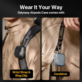 Mageasy Odyssey AirPods 4 Case durable clip attachment for hands free carrying