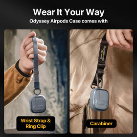 MAGEASY Odyssey hinge and button action showing one-touch lid release