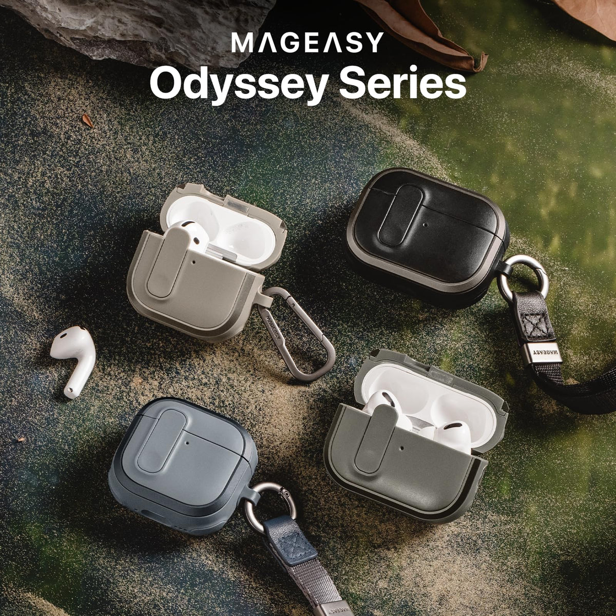 MAGEASY Odyssey next to a hand for size comparison and portable convenience