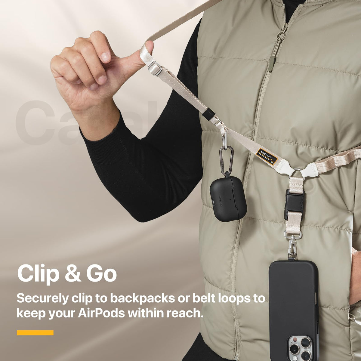 MAGEASY Mirage Grey slim profile slips easily into pockets