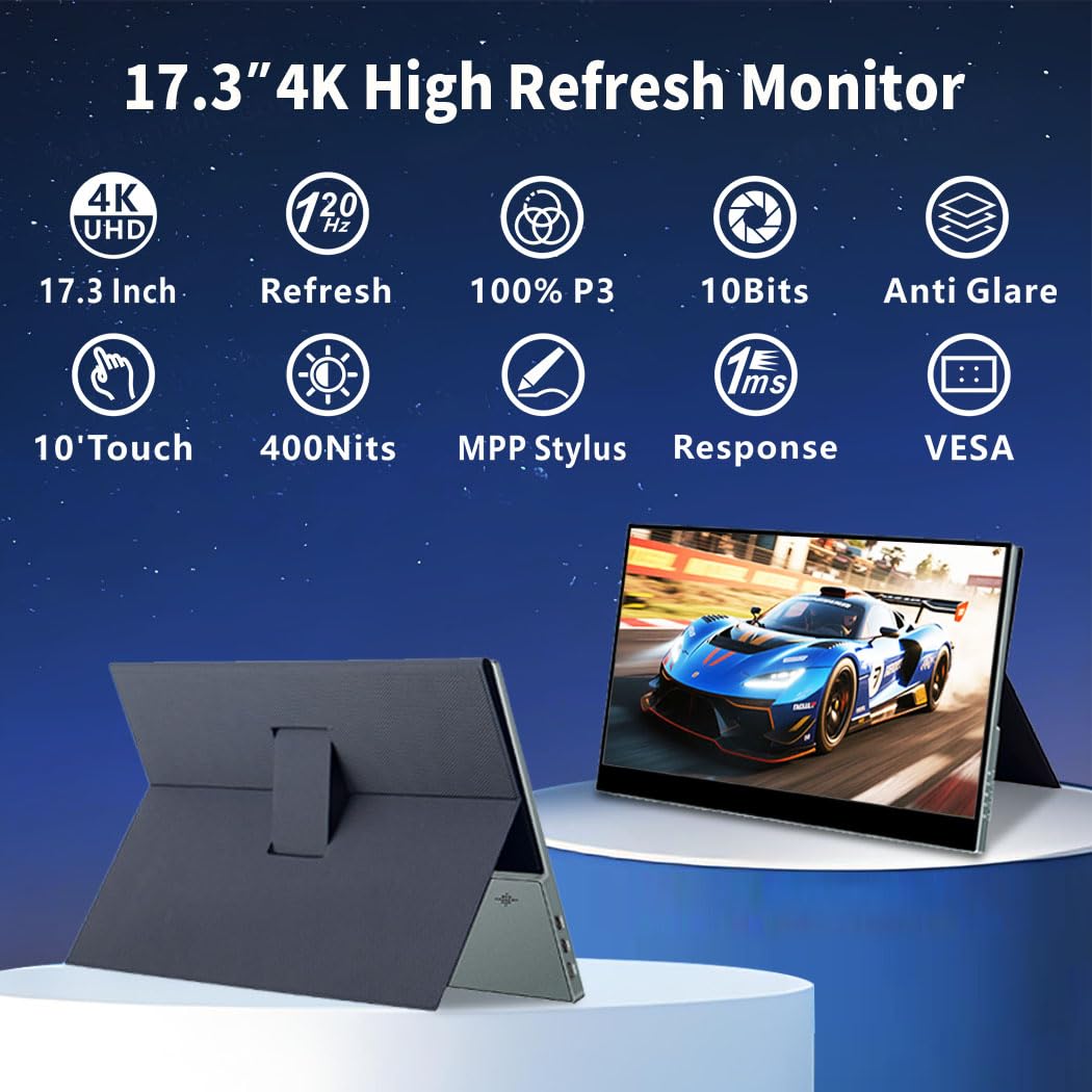 Magedok 4K portable monitor side ports illustrating quick connectivity.