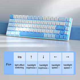 MageGee backlit mode demo displaying blue LED effects for clearer visibility