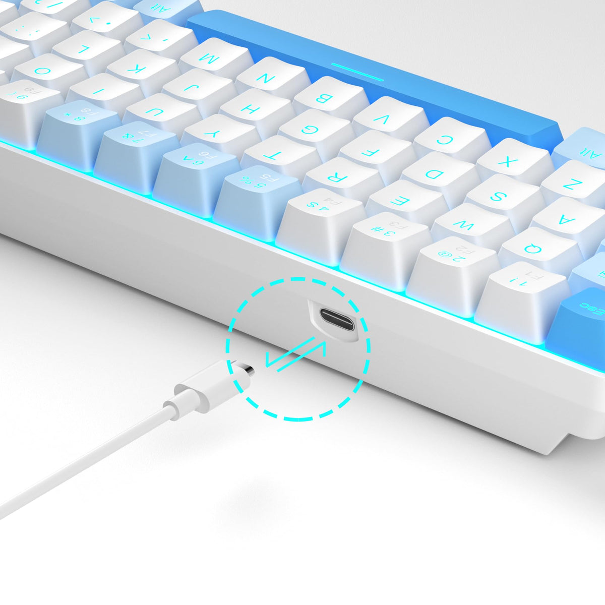 MageGee red switch cross-section showing linear actuation for faster presses