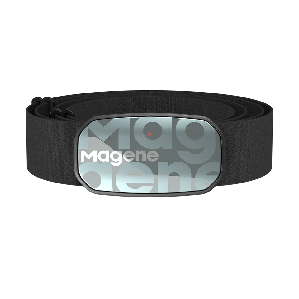 Magene H603 front module showing compact pulse sensor and durable casing, reliable readings