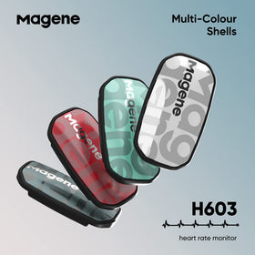 Magene H603 being worn during training showing stable contact and accurate tracking