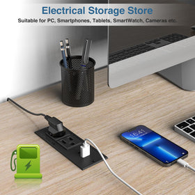 Maggie USB-C port in recessed strip enables fast device charging