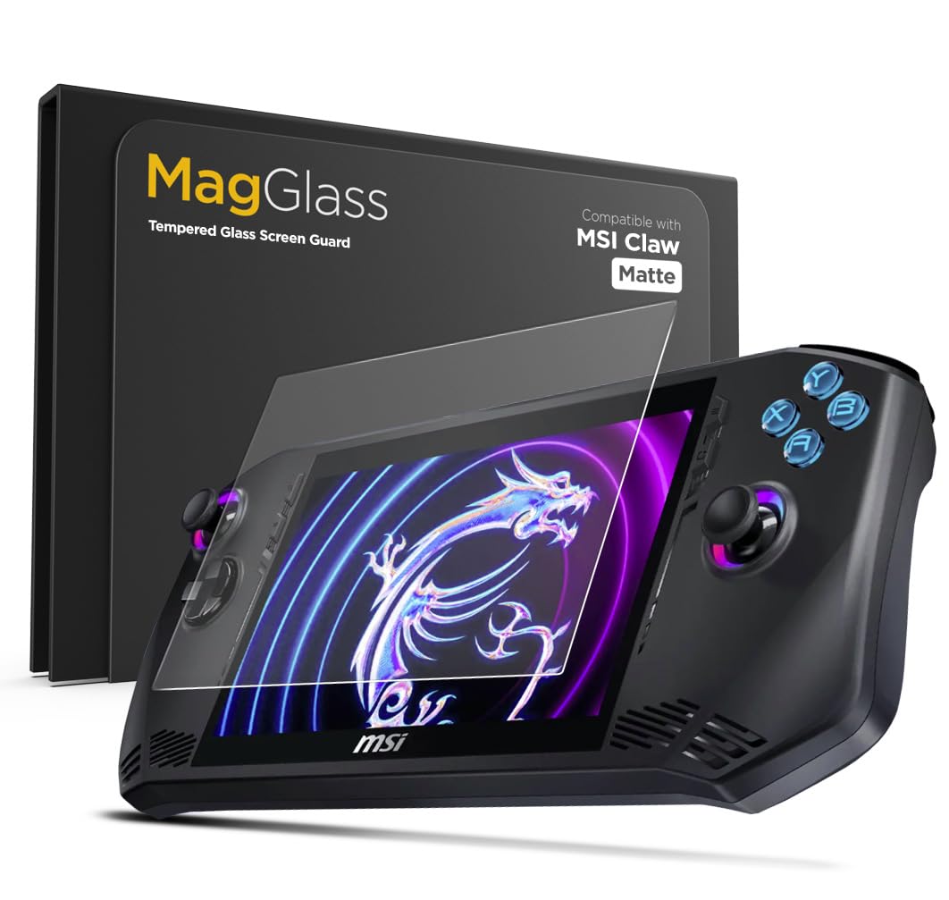 magglass front packaging showing retail box and protector benefits