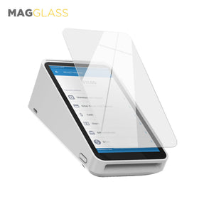 magglass on counter with cashwrap and receipt roll in background - keeps display professional
