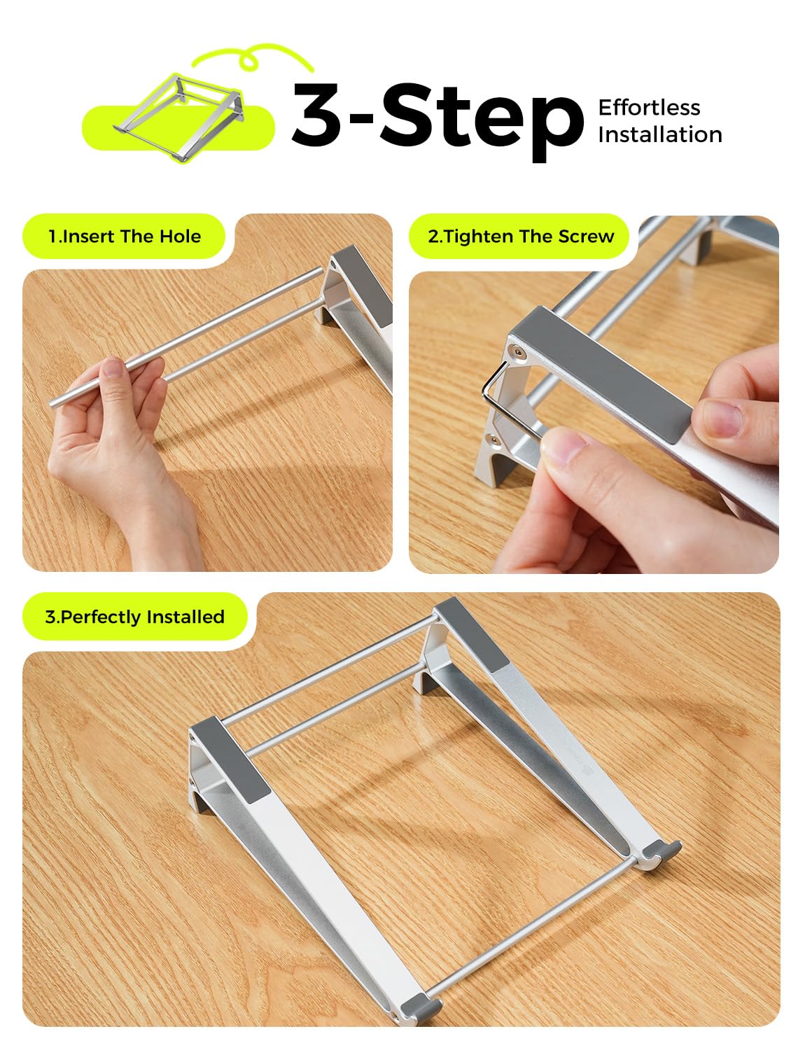Magic John laptop stand universal compatibility fits 10-17 inch devices securely.