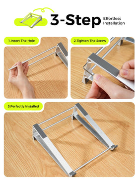Magic John laptop stand universal compatibility fits 10-17 inch devices securely.