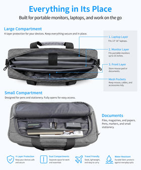 MAGICRAVEN monitor in carry bag demonstrates travel-friendly design