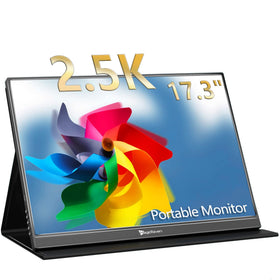 MagicRaven portable monitor front view with built-in speakers, great for travel gaming on the go.