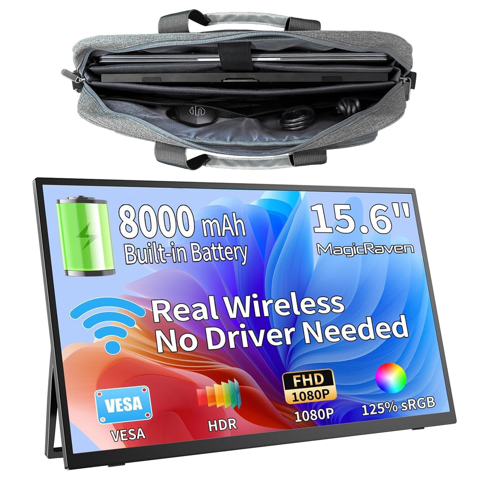 MAGICRAVEN wireless portable monitor front view for on-the-go productivity