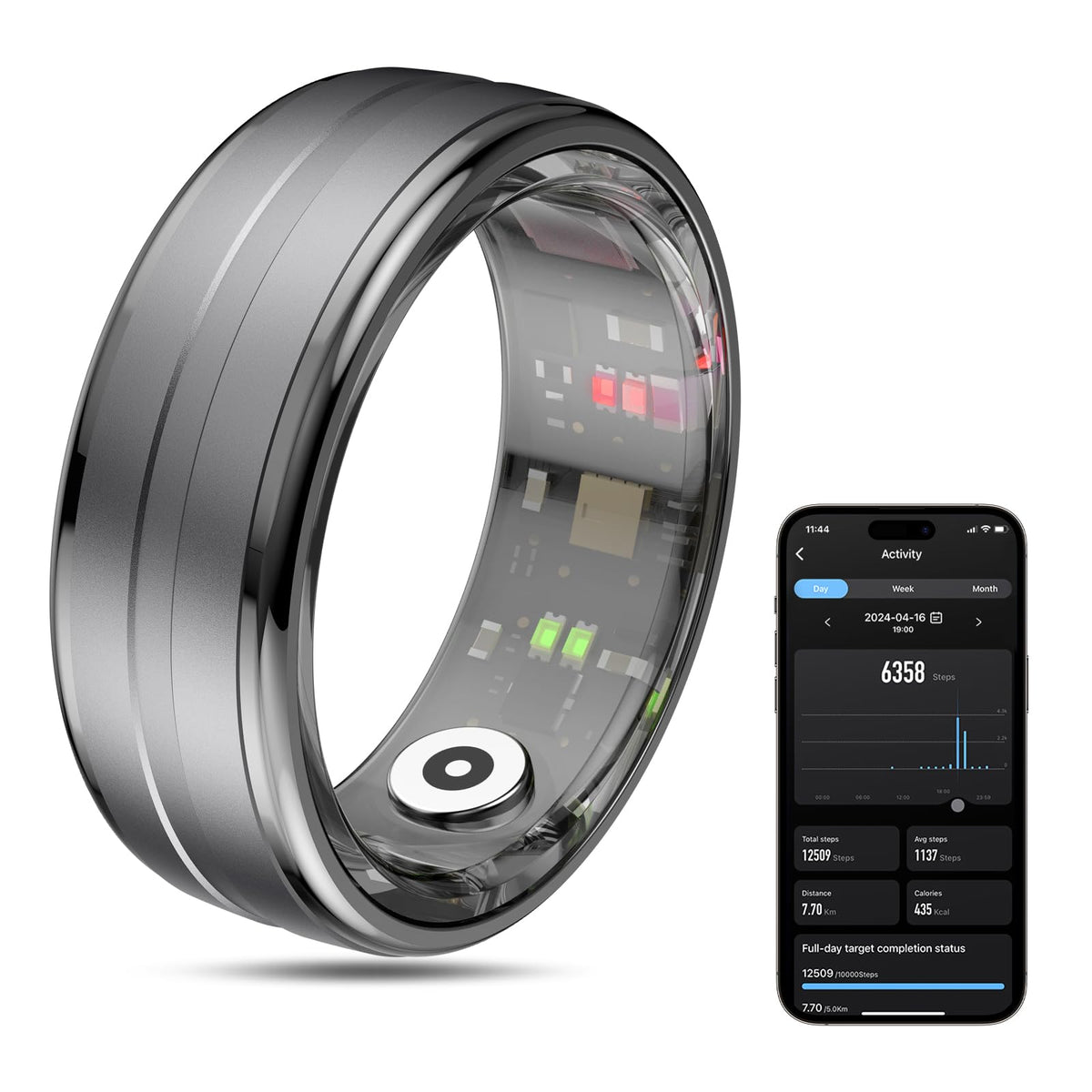 MagLoop ring front view showing sleek black finish and comfortable fit benefit