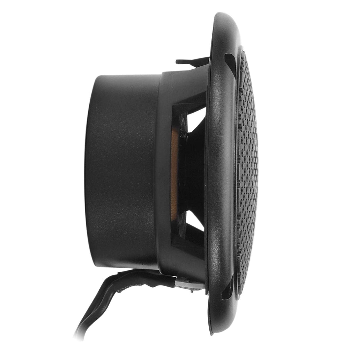 Magnadyne 3-inch weatherproof speaker shown with included grills for outdoor use.