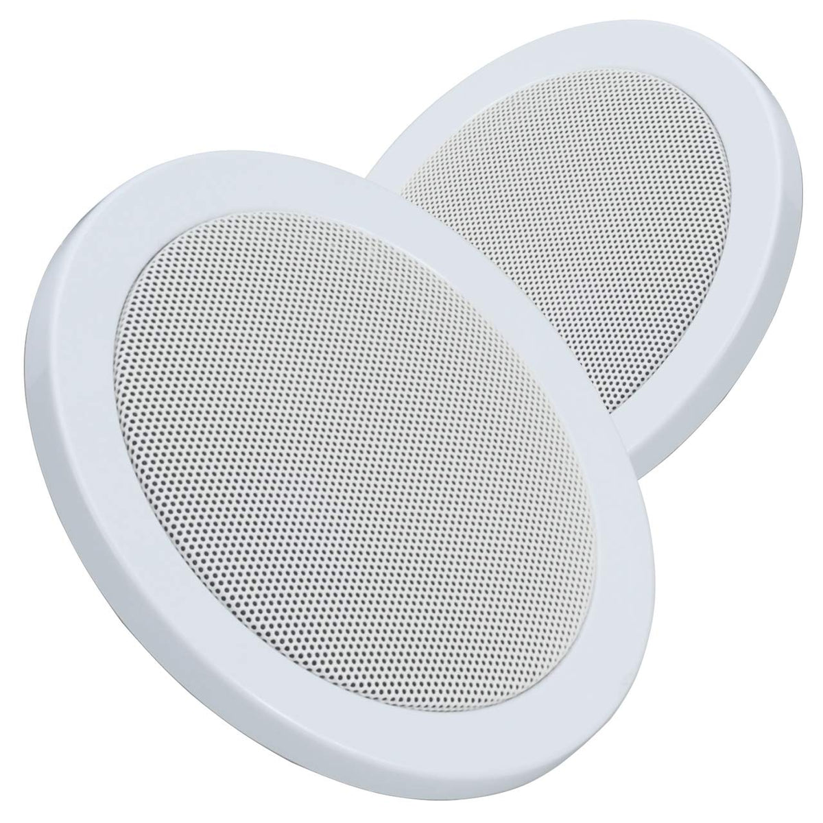 Magnadyne 5.25-inch dual-cone slim-mount front view for RVs, clean installation.
