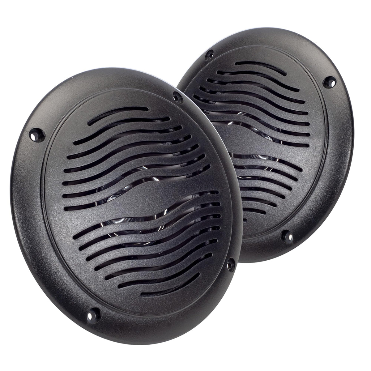 Magnadyne front view speaker showing grille and durable housing for outdoor strength
