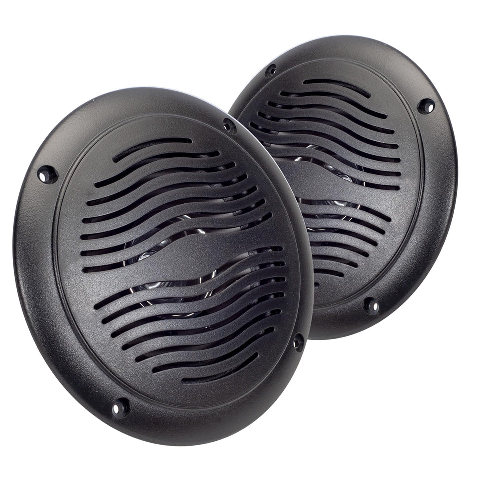 Magnadyne front view speaker showing grille and durable housing for outdoor strength