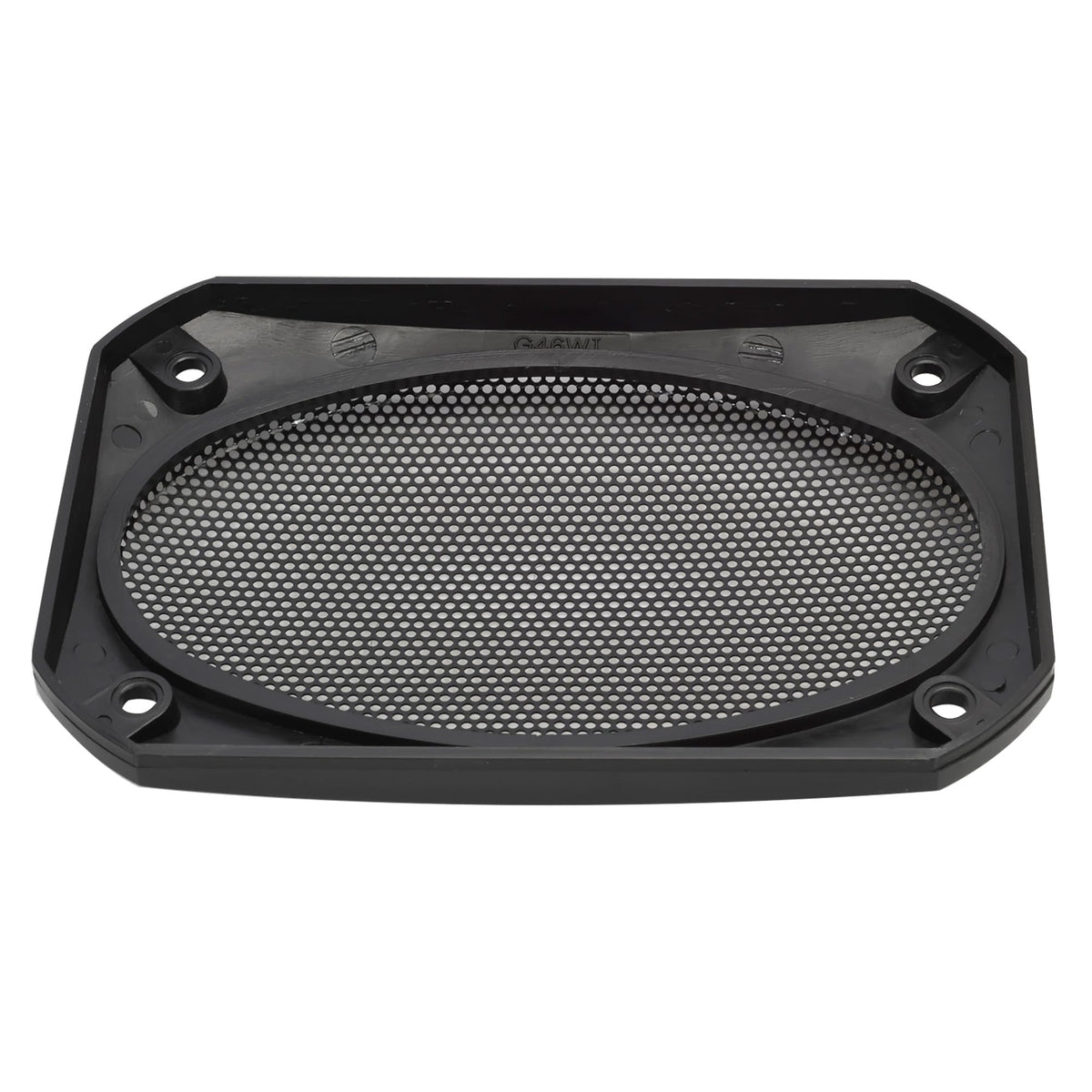 Magnadyne grill cover with metal mesh keeps dust out while offering stylish concealment.