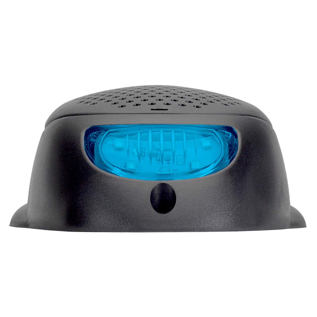 Magnadyne 3-inch surface-mount speaker showing white LED lighting for RV interiors.