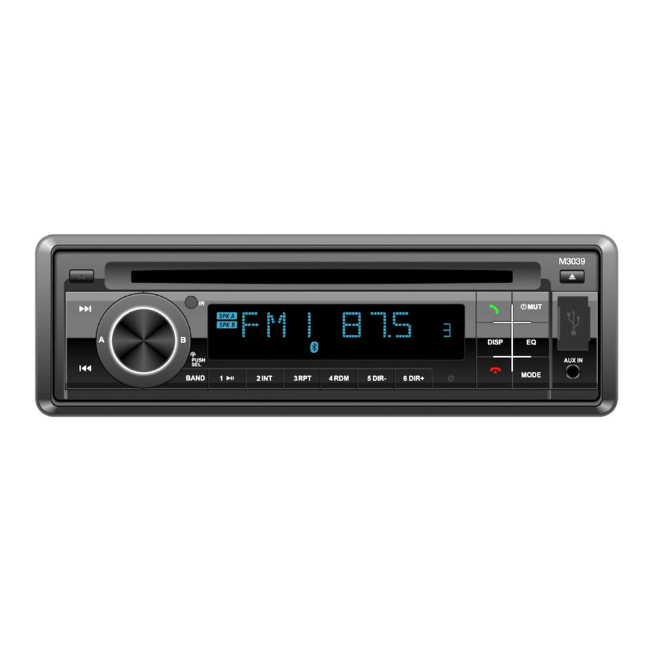 Magnadyne marine receiver front panel with detachable faceplate for security and easy access