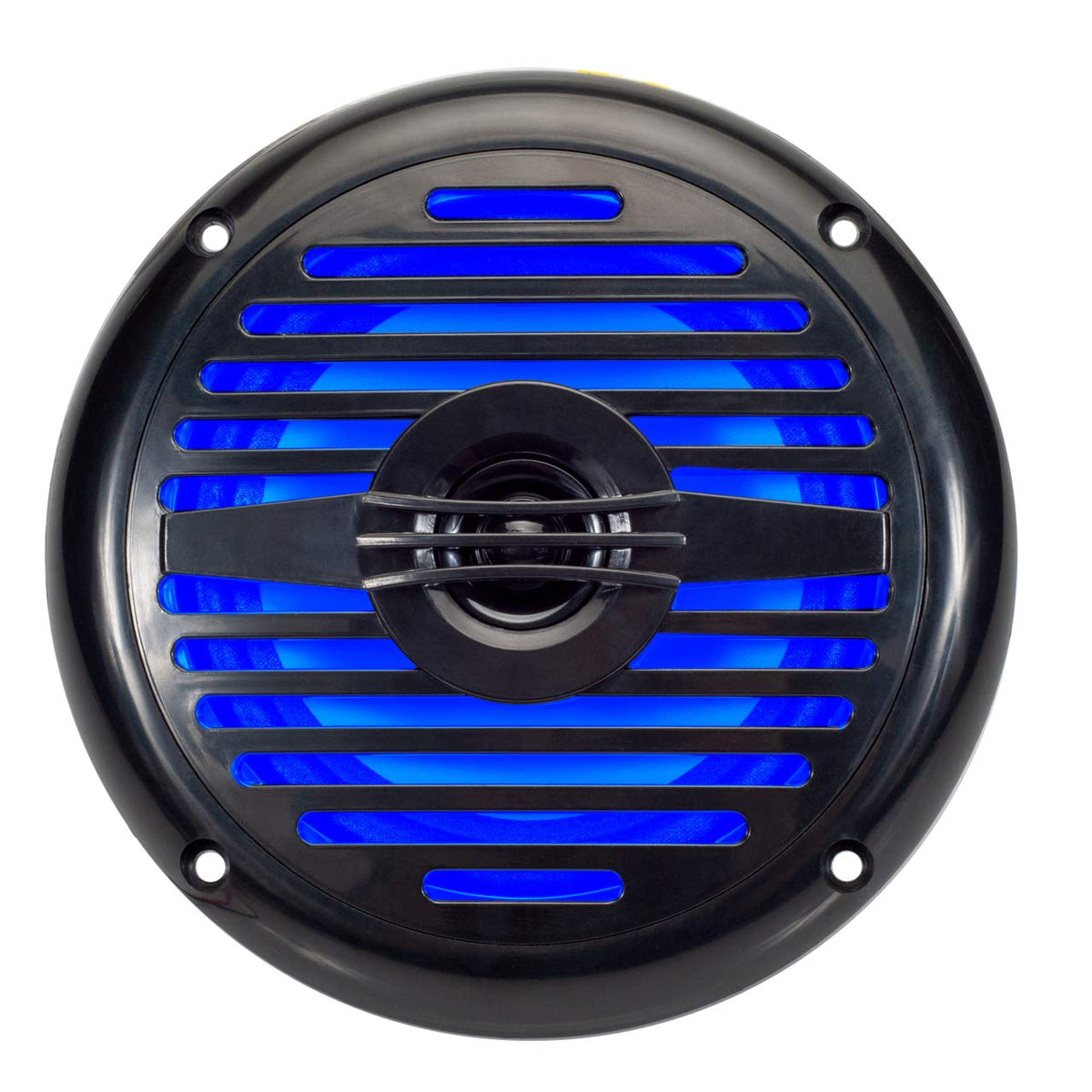 Magnadyne speaker mounted on boat showing water-resistant benefit for marine use