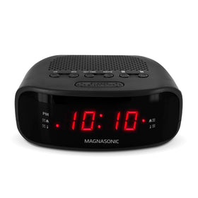 Back panel of Magnasonic clock radio showing ports and power connection