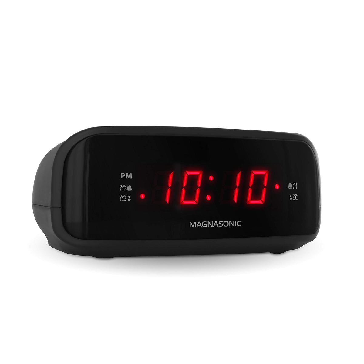 Display brightness control on Magnasonic clock radio for day or night viewing