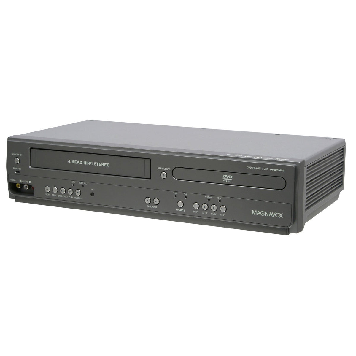 Magnavox DV225MG9 remote control for convenient operation from the couch.