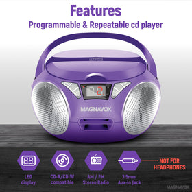 Magnavox LED display and controls with clear readout for easy operation