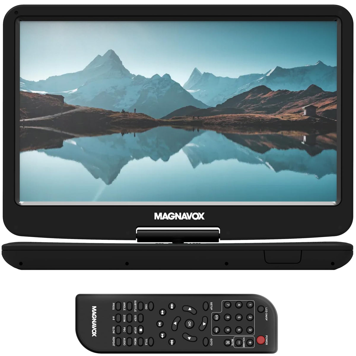 Magnavox MTFT754 swivel screen in use for road trip viewing