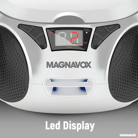 Magnavox connected to smartphone via aux, stream playlists simply