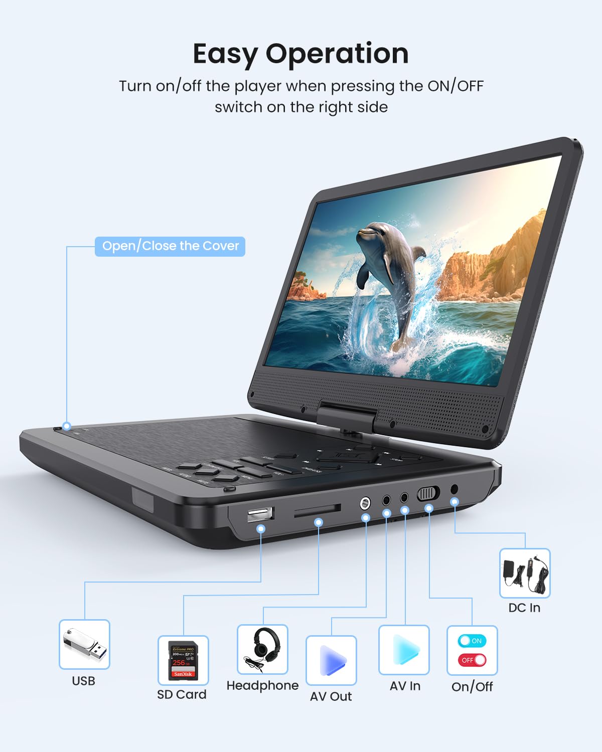 magofly dual headphone jacks with splitter allowing two kids to listen quietly
