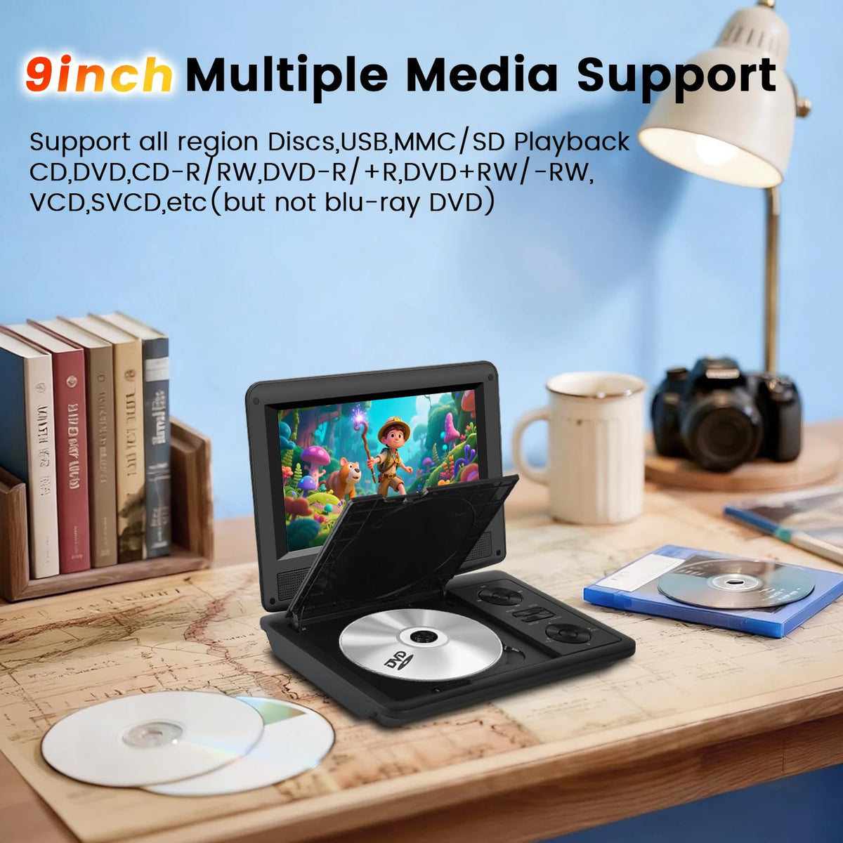 magofly secured to car headrest showing stable mount and hands-free viewing