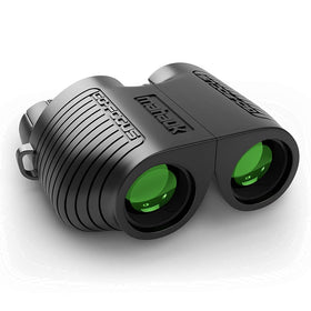 Mahauk front view showing compact binoculars and built-in auto-focus benefit