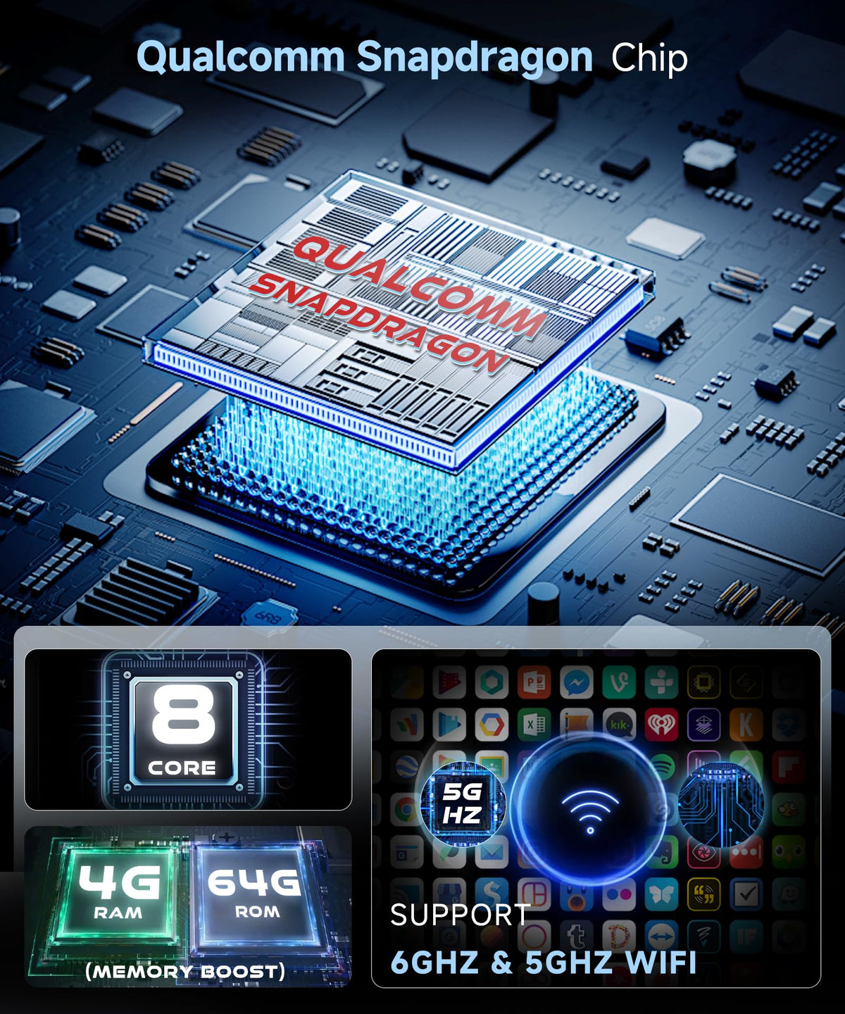 MAHVEC 1280x720 IPS display enhances vibrant visuals