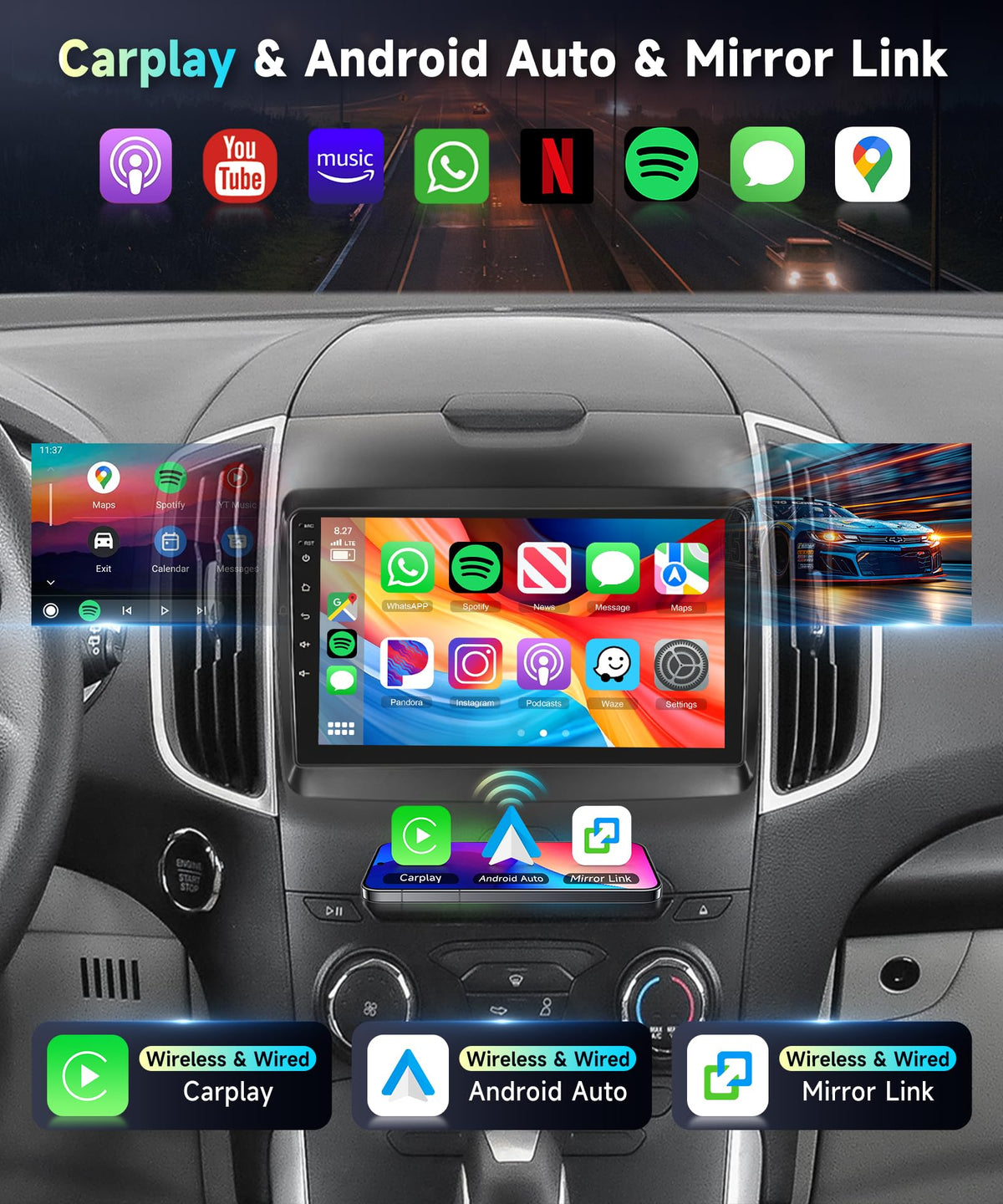 MAHVEC 2+64GB Android stereo delivers smooth performance and ample storage