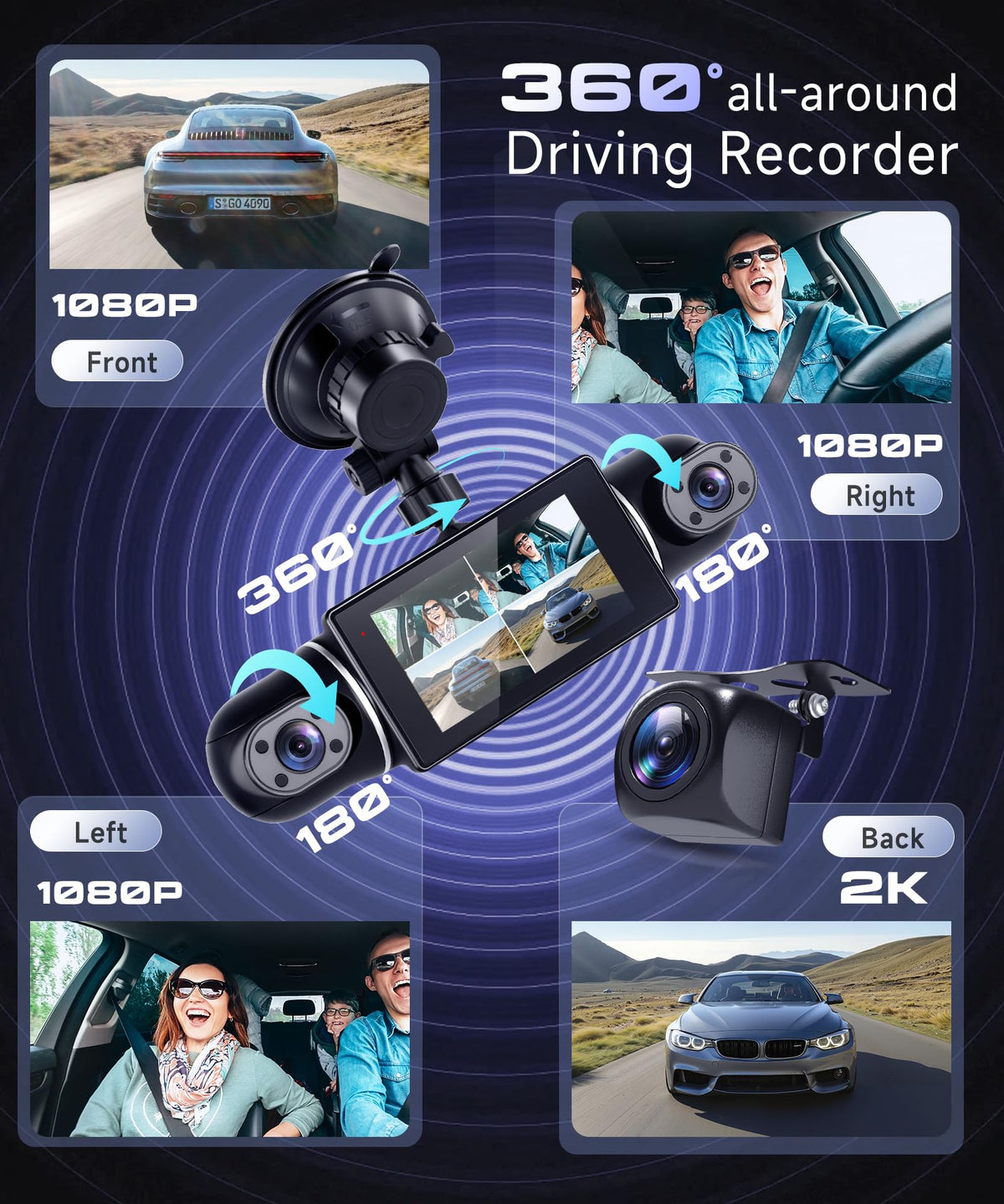 MAHVEC 360 side camera enhances edge-to-edge awareness during parking.