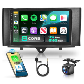 MAHVEC 5-6GHz WiFi car radio front view for Fortwo infotainment upgrade