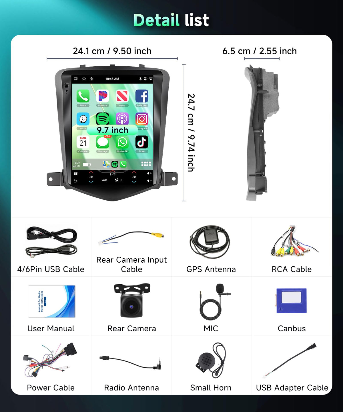 MAHVEC backup camera included helps with parking and rear visibility