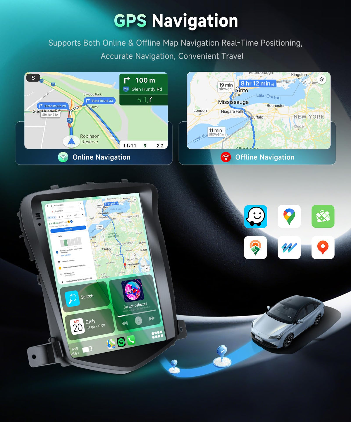 MAHVEC DSP 32-band sound tuning for clearer, immersive listening in car