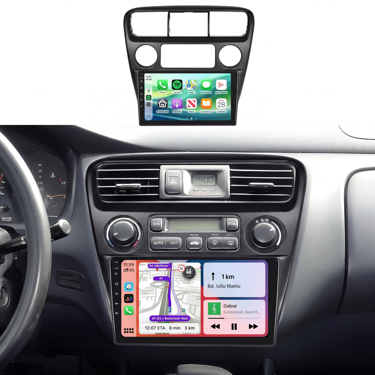 MAHVEC 8Core Android stereo frame for Honda Accord installation