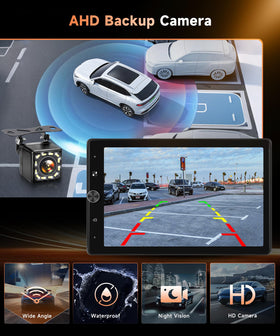 MAHVEC backup camera with wide view and guidance lines for safer reversing