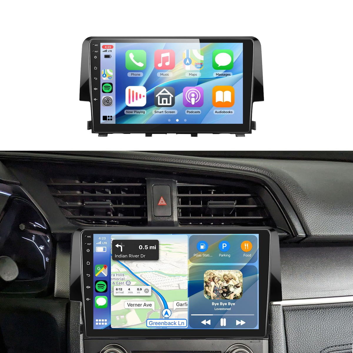 MAHVEC Honda Civic 2016-2020 radio installation for seamless upgrade.