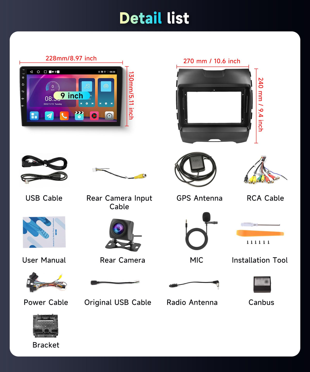 MAHVEC AHD backup camera with 170° lens aids parking in low light