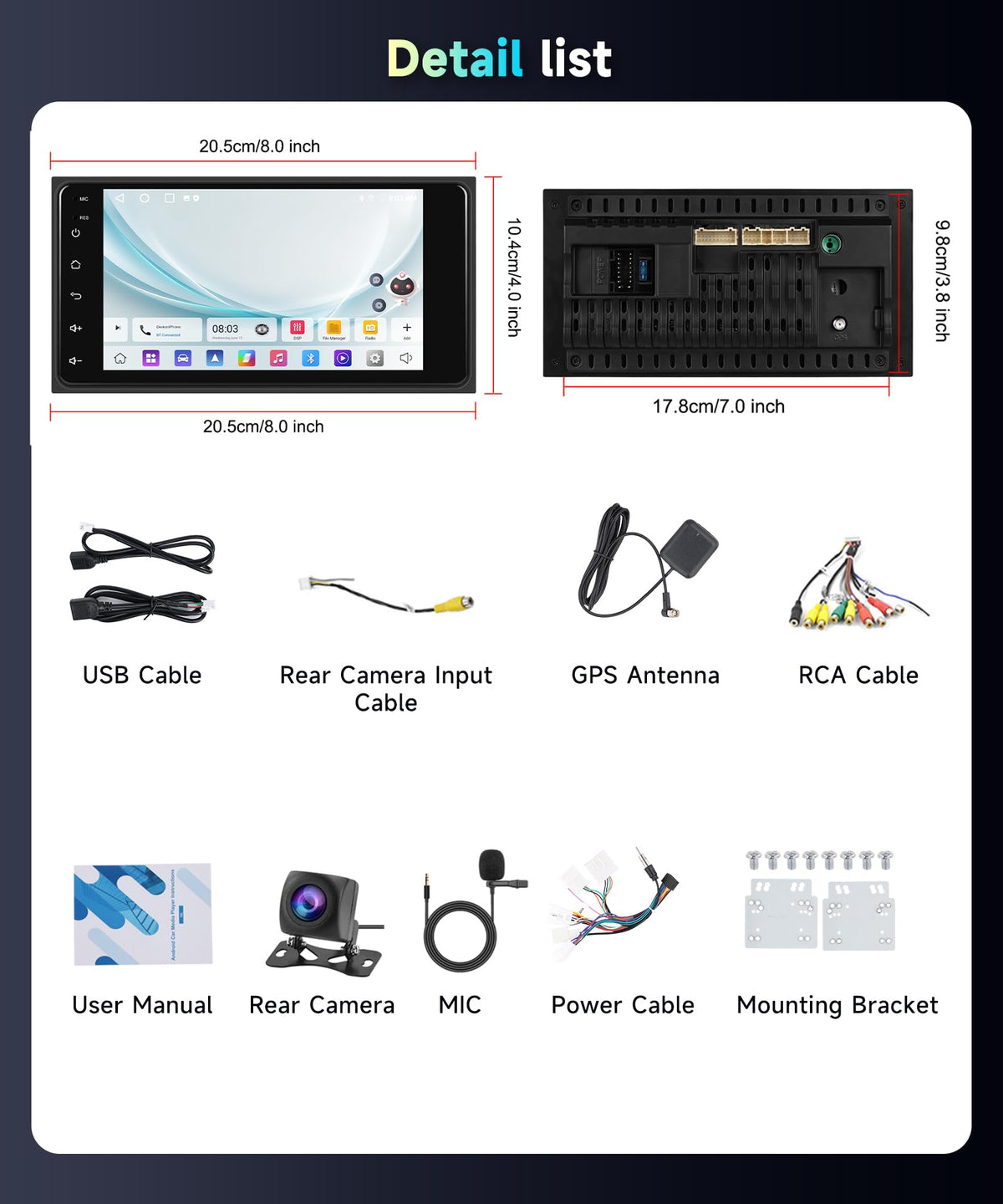 MAHVEC IP69 backup camera with night vision for better visibility.