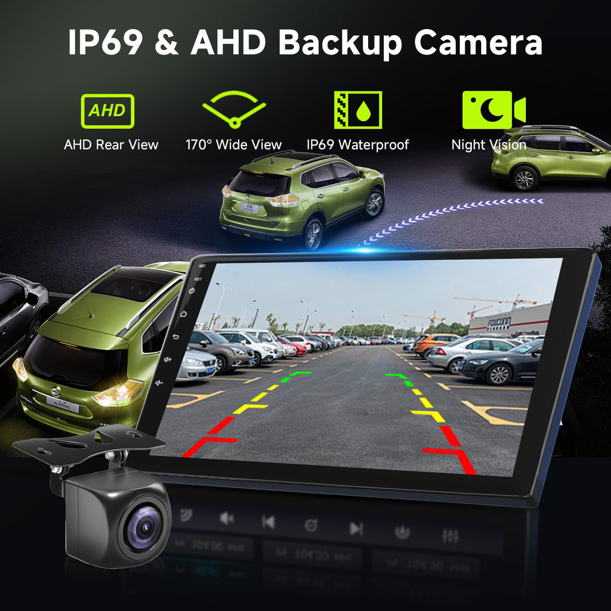 MAHVEC 1280x720 IPS display with split-screen UI