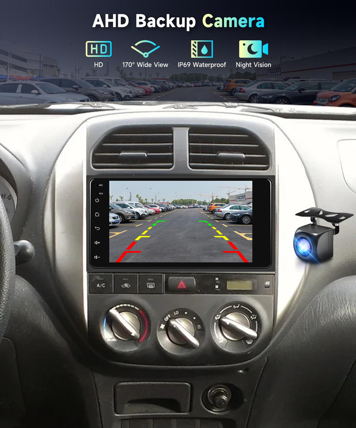 MAHVEC steering wheel controls and RCA outputs for safer driving.