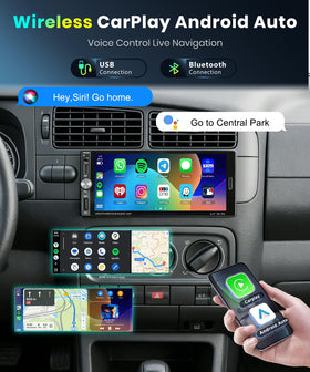 MAHVEC 6.9-inch IPS touchscreen close-up with clear app visuals